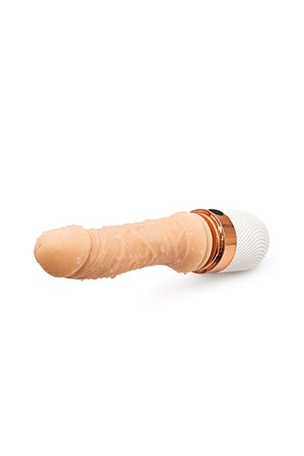 Godes pour Femme Realiste Penis Va Et Vient Ventouse, Godemichet Silicone Souple pour Homme Anale Canne de Massage, Peau Gode