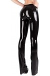 IDOBLO Leggings en Latex 3D Hip Femmes Pantalon en Latex,Violet,M