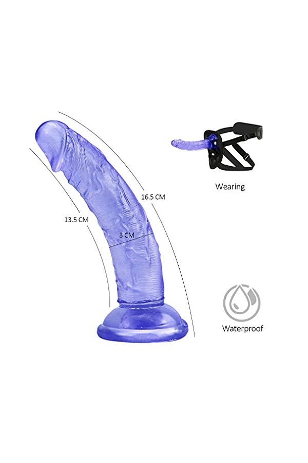 Texture réaliste Di-dlo Stráp Ǒn Hárness Jouet adulte femmes ceinture réglable culotte sans bretelles pour les couples avec 