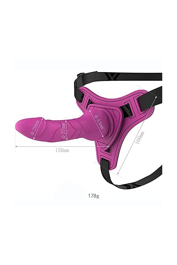 Stráp on Dǒngs Sous-vêtements de plaisir à tête avec prise de massage taille parfaite Silicone souple Strâplěss Hârněss Strâp