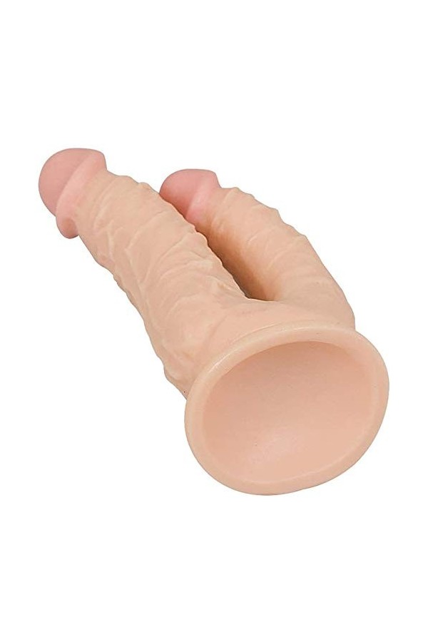 Double Tête Réaliste Gode GÔDE SEXTOYSE GODE RÉALISTE LESBIEN,GODE FLEXIBLE À PÉNIS TRÈS LONG DONG