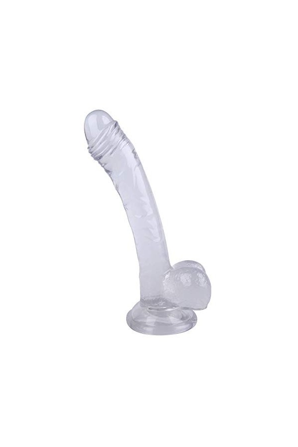 Pénis de machette Transparent,Gọde Rëalisté Véntouse Gödemičhëts Söuple Gọd Rẹalisté Gọde Femme Sëx Silicọne Gödëś ầnầ