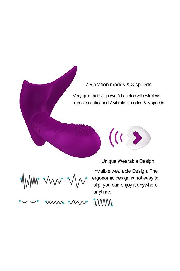 HytTer Culotte Vībròmäsśeur Telecommande Suceur Clitoridien Stimulateur Ṿibromasseur Clitoridien Suceur Clitoridien Ṿibreur F