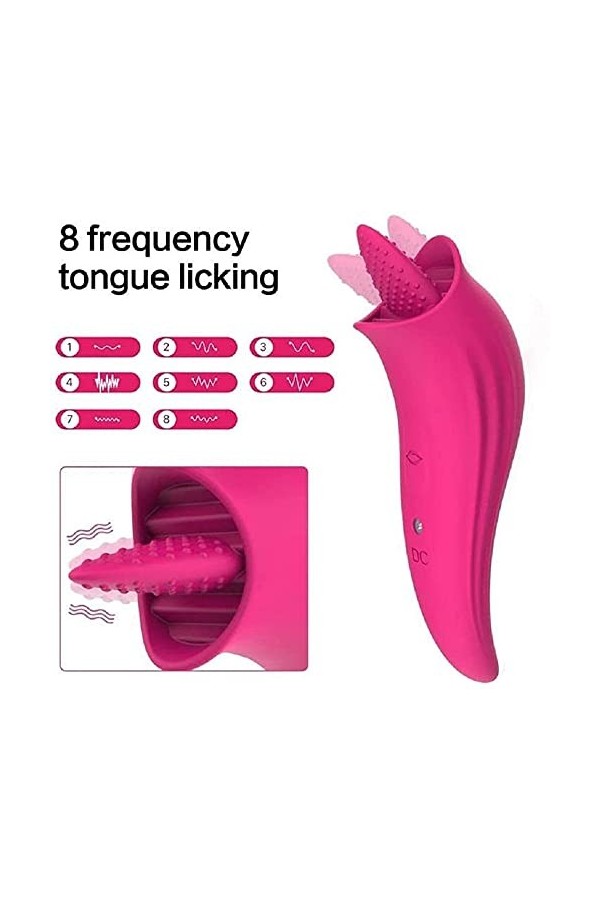 Laṇgụe Vîbrant Rose Double Mas-seur aspi-rateur vibromass-EUR Stimulateur Lang-UE clito-ridien VI-Brant Femme succsion gode v