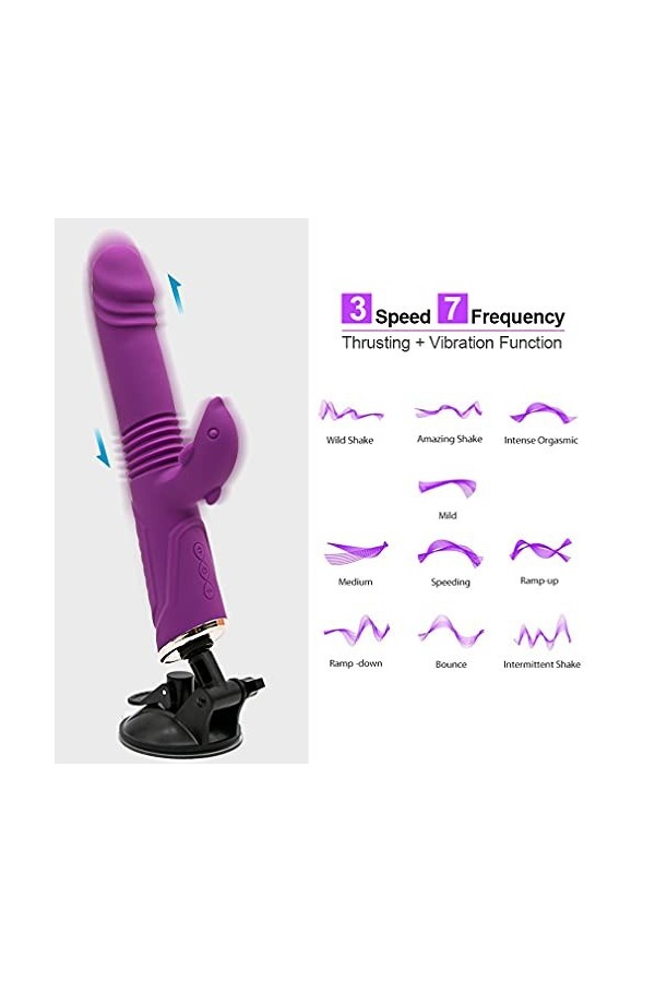 Rabbit Va Et Vient Vibromasseür Femme Clitoridien Süceur Point ?,Sextoys-e Femme ?ib-r-an-t Aspiration,Puissant Modes de Vibr