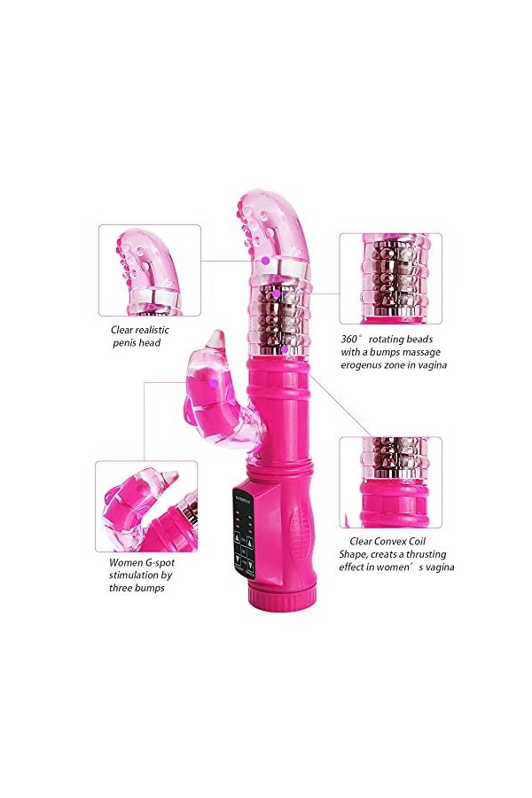 Vịbrömássëúrs Femînîn Rabbit Va Et Vient Vibromasseür Femme Clitoridien Süceur Point Ġ, Sextoys-e Femme Ṿib-r-an-t Aspiration