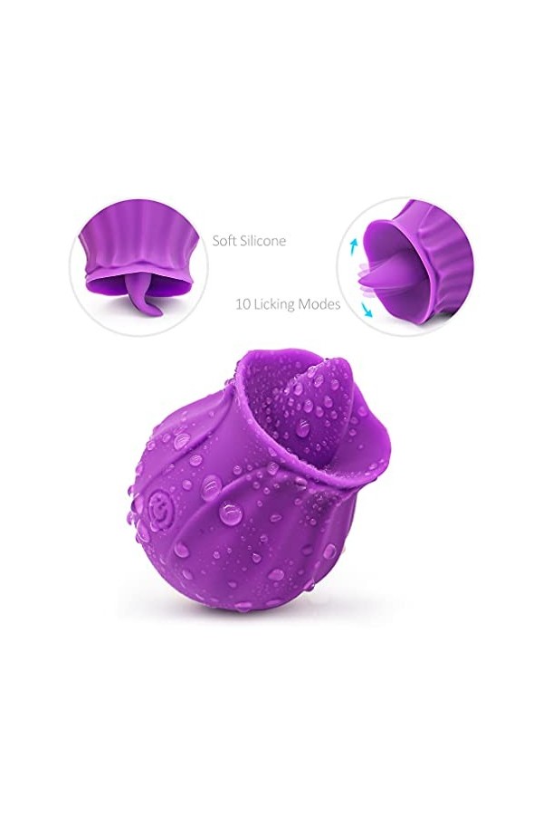 Laṇgụe Vîbrant Rose Double Mas-seur aspi-rateur vibromass-EUR Stimulateur Lang-UE clito-ridien VI-Brant Femme succsion M14