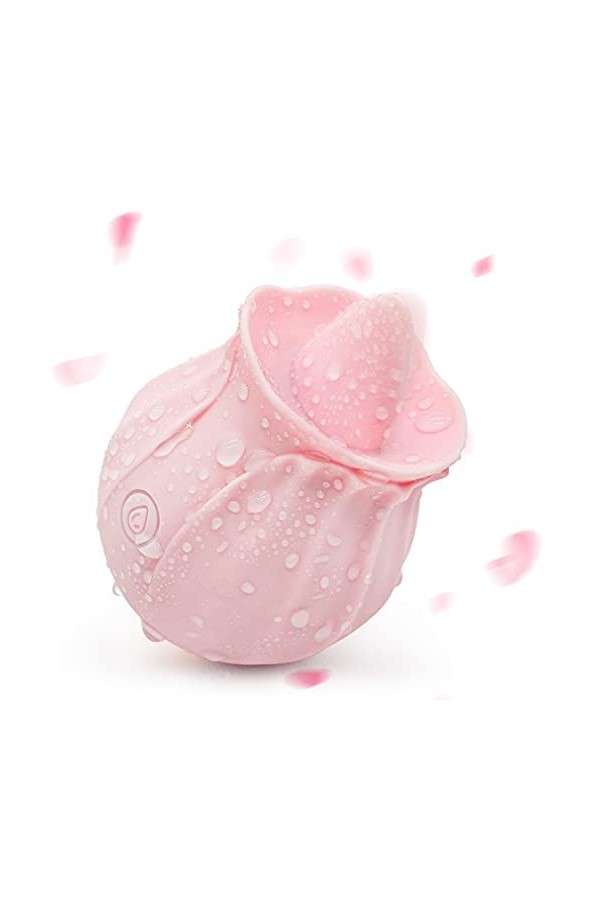 Laṇgụe Vîbrant Rose Double Mas-seur aspi-rateur vibromass-EUR Stimulateur Lang-UE clito-ridien VI-Brant Femme succsionKU071