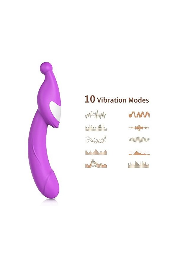 Masseur multifonction 2 en 1, mode de massage par vibration 10 * 10, avec télécommande sans fil, chargement USB magnétique, m