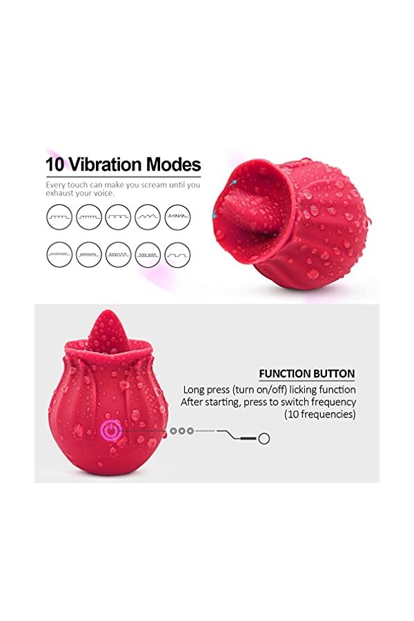 Jouets sucer clitoridienne pour Les Femmes Licker jouets pour Les Femmes Jouetavec la Langue et sucer Lèche orale vibrent Lan
