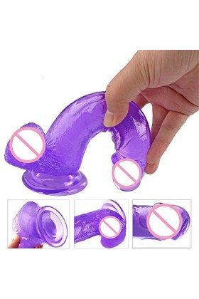 yilin ÉNorme Gode Coqs USB Charge Vibration Simulation PéNis PéNis Artificiel Simulation Du Point G Sexuels pour Adultes Noir