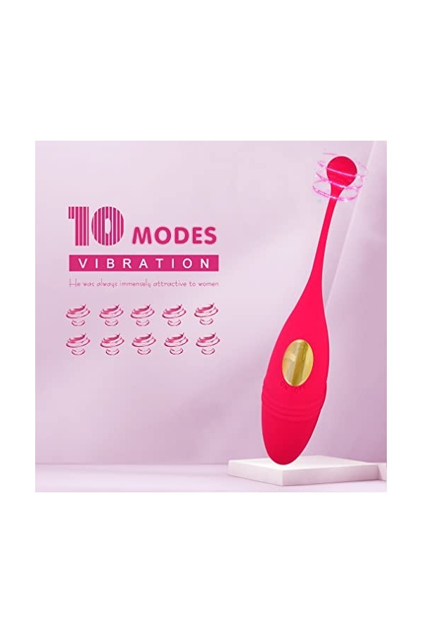 Masseur portable, 2 en 1 vibrateur 9 fréquences de vibration, chargement magnétique USB, silicone 100% étanche XB02