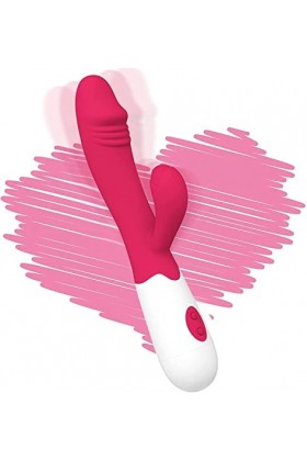 Masseur Portable Silicone Lecher 2en1 Masseùr portable silicone,Masseur Modes vîbrātíon,chargement USB magnétique,100% étanch