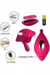 Rose Vibrateur Flower Masseur portable en silicone,9 types différents de stimulation vibratoire,Télécommande sans fil,Chargem