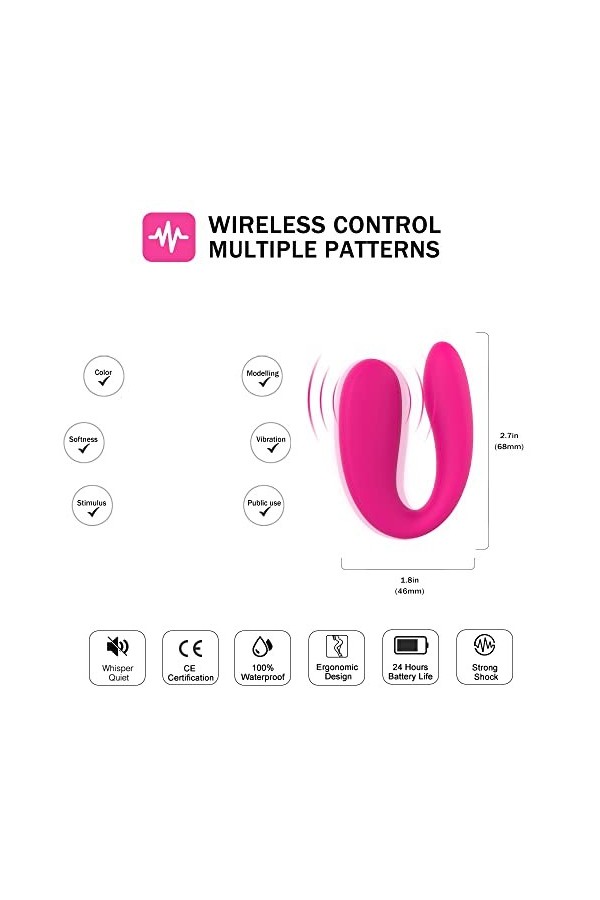 Culotte Vibro couple à distance Vî?r???e A Distance, Sans Fil Telecommande Silencieux, Charge Usb