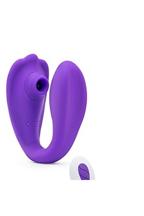U Forme Vibr-ömasseur Vibromasseurs en forme de U Vibromasseur télécommandé pour femmes Modes de vibration longue distance - 