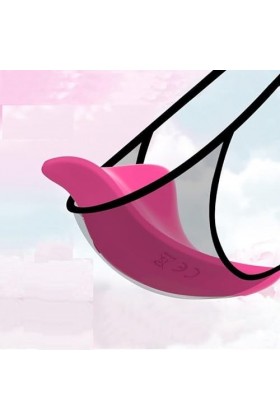 Masseur en silicone portable mauve, Vibromasseur avec 10 modes de réglage, chargement USB, 100% étanche By15