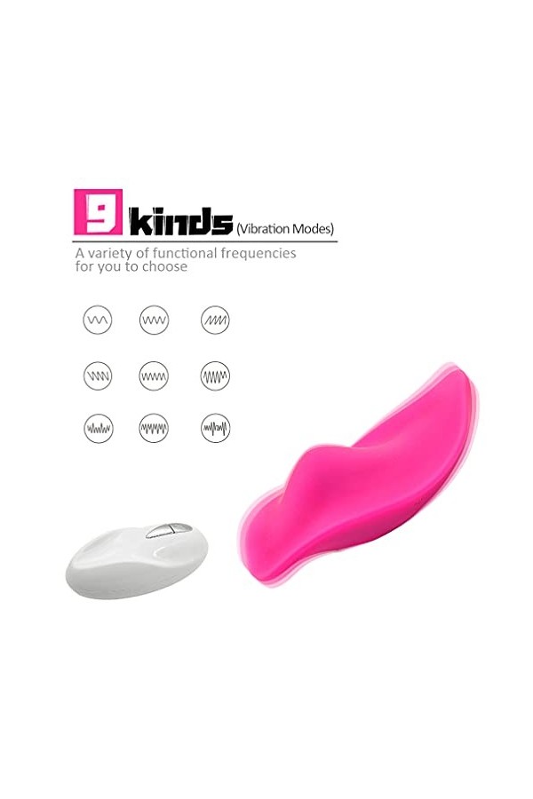 Masseur en silicone portable mauve, Vibromasseur avec 10 modes de réglage, chargement USB, 100% étanche By15