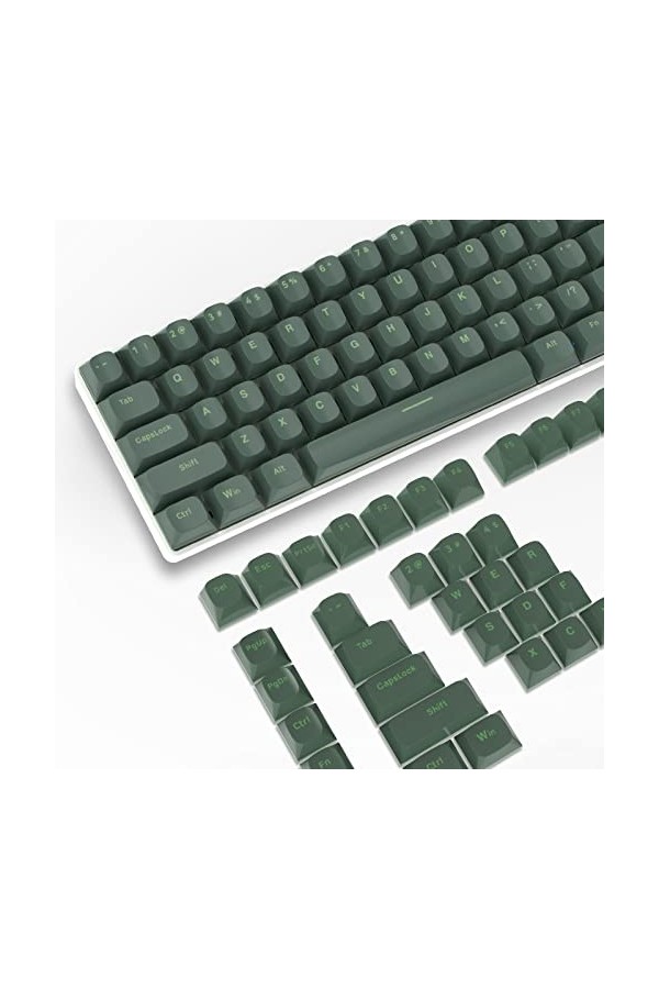 Keycaps ABS,104 Touches Double Shot Keycap Set,Profil OEM,Disposition ANSI US pour Clavier Mécanique,Compatible avec Les Comm