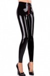Leggings en Latex 3D Hanches Cut Crotch Zip Latex Femmes Pantalon Skinny