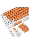 Keycaps ABS,104 Touches Double Shot Keycap Set,Profil OEM,Disposition ANSI US pour Clavier Mécanique,Compatible avec Les Comm