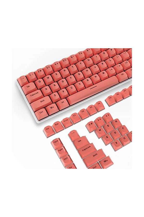 Keycaps ABS,104 Touches Double Shot Keycap Set,Profil OEM,Disposition ANSI US pour Clavier Mécanique,Compatible avec Les Comm