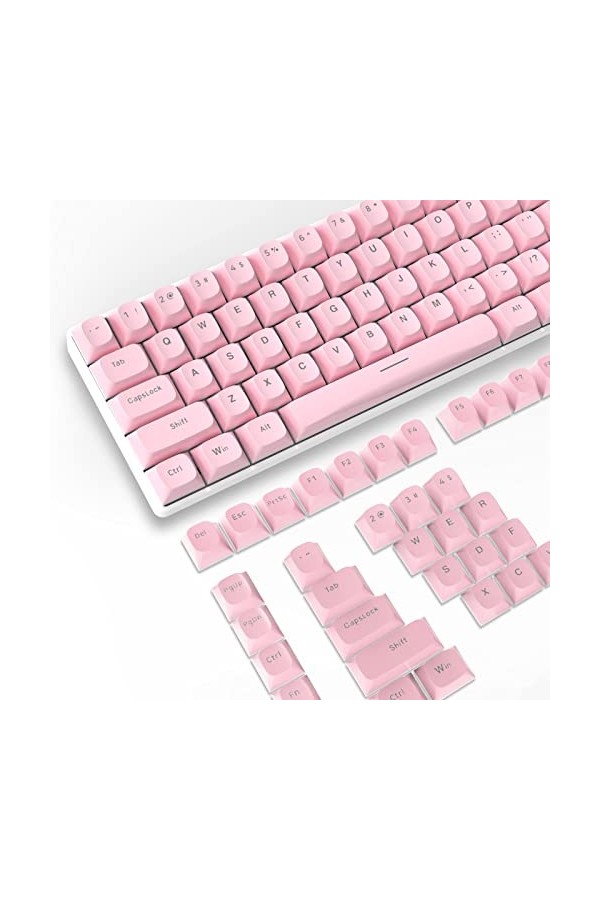 Keycaps ABS,104 Touches Double Shot Keycap Set,Profil OEM,Disposition ANSI US pour Clavier Mécanique,Compatible avec Les Comm
