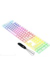 Keycaps ABS,104 Touches Double Shot Keycap Set,Profil OEM,Disposition ANSI US pour Clavier Mécanique,Compatible avec Les Comm