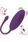 12 Modes Oeuf Vibrant Connecté Telephone Mini Vibromasseurs Oeuf Feminin Telecommande à Distance Bluetooth Oeuf Vibrant Femme