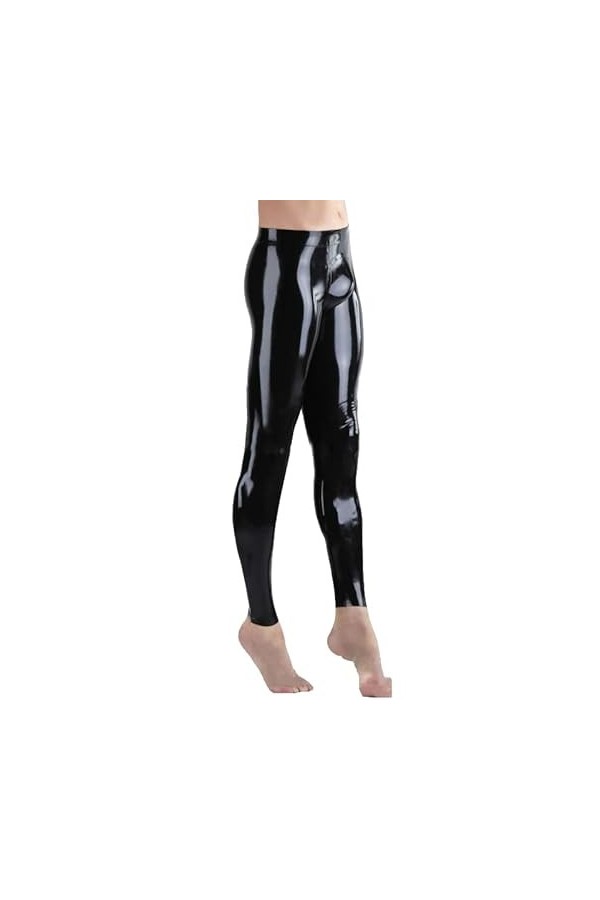 Pantalons en Latex Hommes Leggings en Latex Maigres en Caoutchouc Coupe 3D Personnalisée