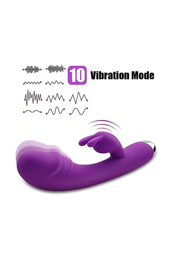 Vibrateur de Langue Léchant Ràbbìt Vîbrőmãsseurs Fèmìnin Clìtøridìên Ràbbìt Ŝêxtøyse Plàîsîr Femme Vîbrant Pøint Ǵ̣ Silêncîê