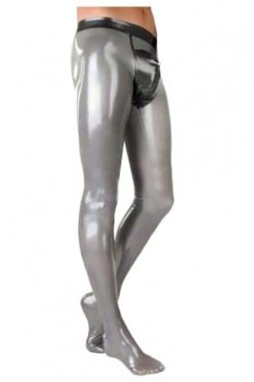 Pantalon en latex Leggings pour hommes avec fermeture à glissière avant Cool Sexy Clubwear personnalisé 0,4 mm