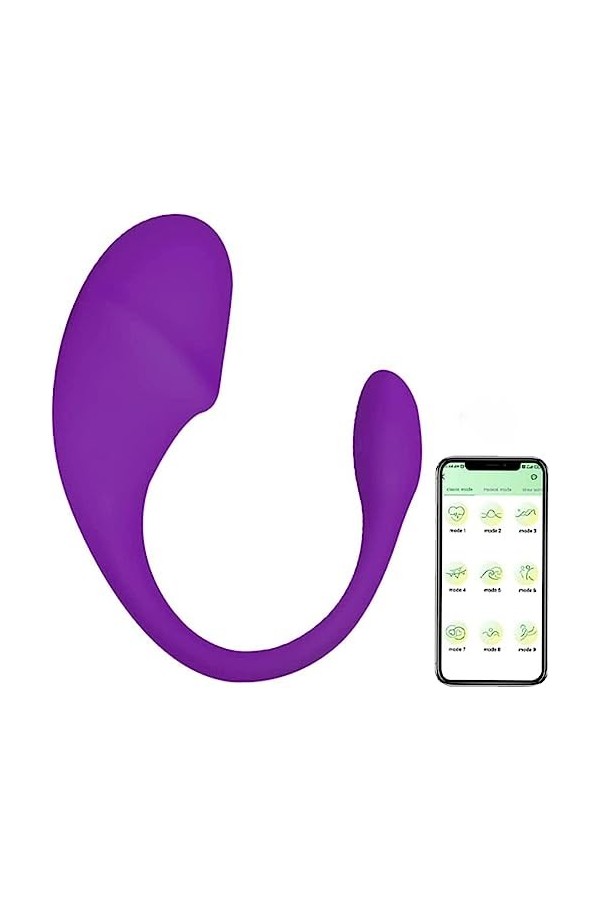 Mini Vibromasseurs Feminin Telecommande à Distance 10 Mode Oeuf Vibrant Connecté Telephone App, Bluetooth Oeuf Vibrante Femme