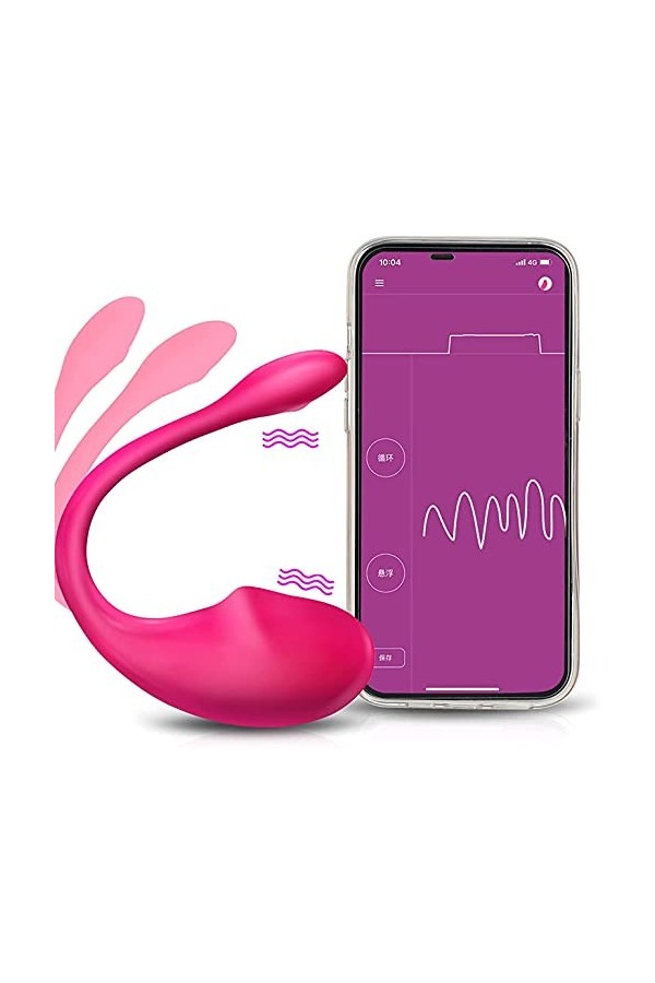 Oé?f V?Ьr?nt Connecté Telephone App,S?xt?ysē V?Ьrọm?ss?ūrs F?m?nín a Di?tán?e Sil?n?iẹ?x VîЬrantěur pour Fe?m?,Masseur en sil