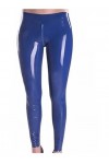 Pantalon en caoutchouc pour femme Pantalon en latex Legging en latex avec fermeture éclair à lentrejambe