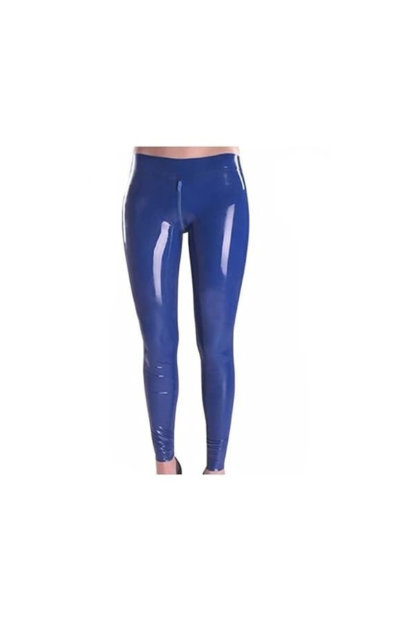 Pantalon en caoutchouc pour femme Pantalon en latex Legging en latex avec fermeture éclair à lentrejambe