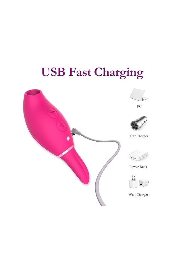 Double usage 5 fréquences de succion 10 fréquences de vibration UX nouveau masseur de Ṃasṭuṛḅateurs aguicheur pour femme prod