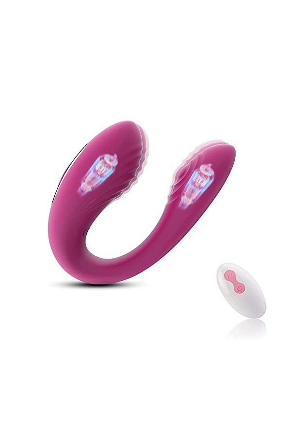 Ṃasṭuṛḅateurs Femme Télécommande G Spot 5 Fréquences U Vibrateur Chargement Magnétique Télécommande Sans Fil Produits Erotiqu