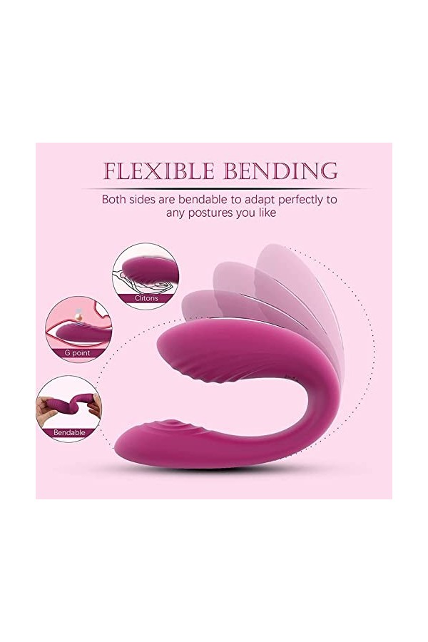 Ṃasṭuṛḅateurs Femme Télécommande G Spot 5 Fréquences U Vibrateur Chargement Magnétique Télécommande Sans Fil Produits Erotiqu