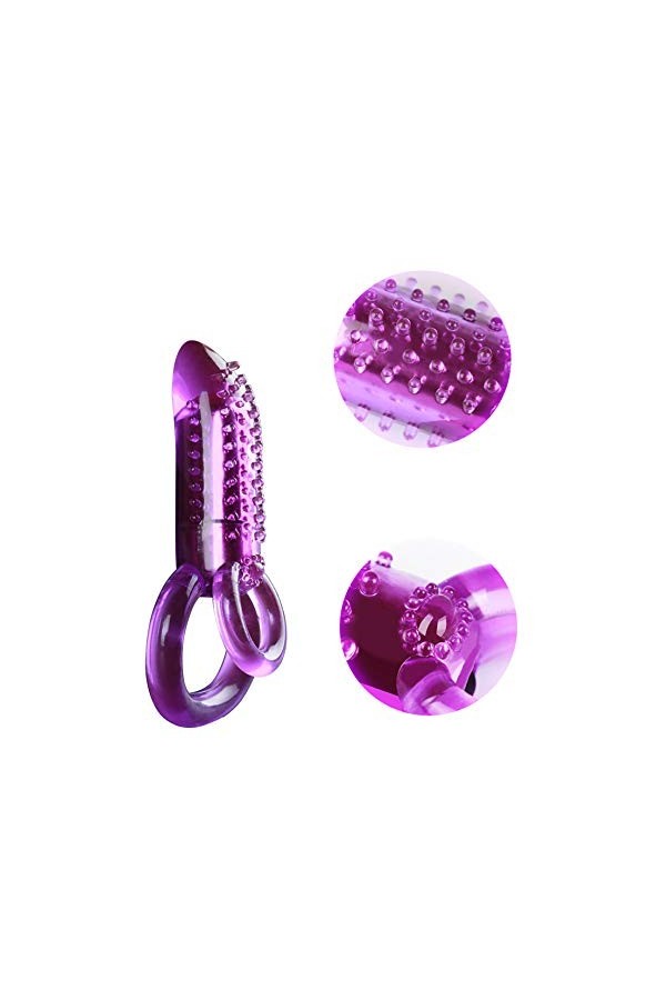Double Penetrateur Couple Anneau Masculin Vibrant ＰéNIS Homme Couple Femme Pờint G Ｃlitờridièn Stimulateur,Vibrờmásseurś pou