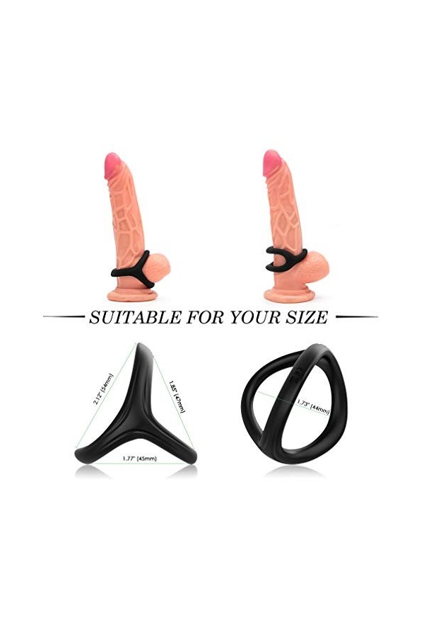Anneau Pẹn-is Homme,Anneaux en Silicone C*ôckrîng ânnêaux Réglable уçk Řinĝ Ƥénǐs Řinĝs Retard Éjäculätion Silicone Adult T-ô