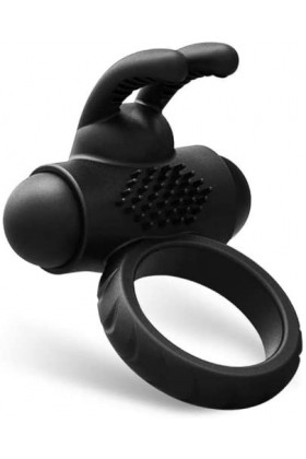 Fly love Anneau De P-Ê?Is en Silicone Couple Vitesses T-Shirt Vibrant Cli-Toris Anneau De Massage Charge USB Étanche, Anneau 