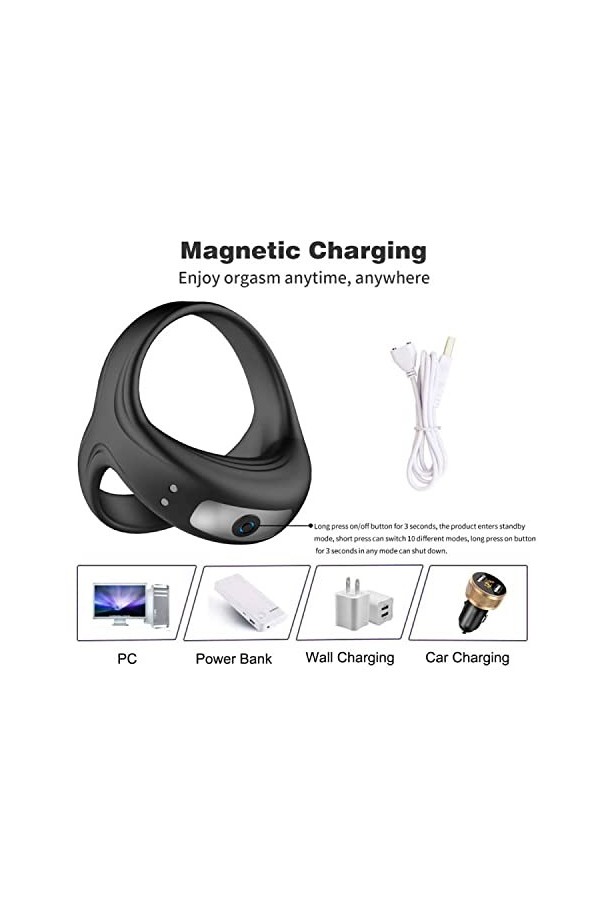 Couple T-shirt Différé Sèxtôyse pénien testiculaire avec Durable Retard pour Adapté Détendre vibrant Massage Se Double Plus S