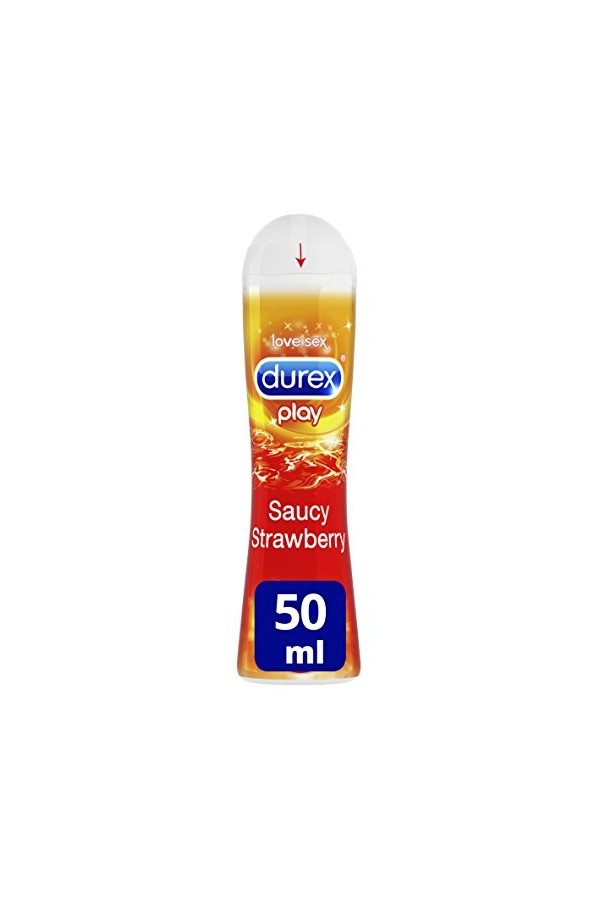 Durex Saucy Strawberry Play Lube - 50 ml by Reckitt Benckiser