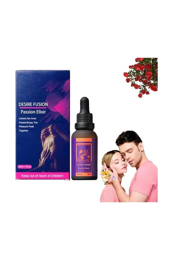 Gouttes secrètes améliorées, élixir passion Desirefusion, gouttes heureuses secrètes, gouttes orales Pleasurepeak gouttes sec