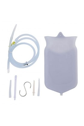 Kit De Lavement 2L En Silicone Pour Nettoyage du Côlon, Sac De Lavement Pour Femmes Et Hommes, Remplacement De Tuyau De Tube 