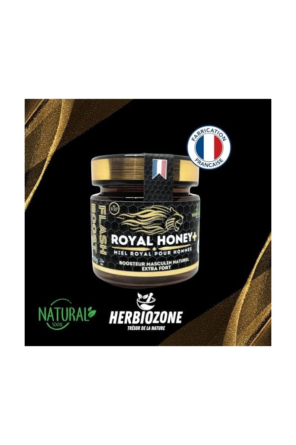 Miel Aphrodisiaque Pour Homme | Stimulant Naturel | Endurance | Tribulus | Maca | Ginseng | Gingembre | Performances Masculin