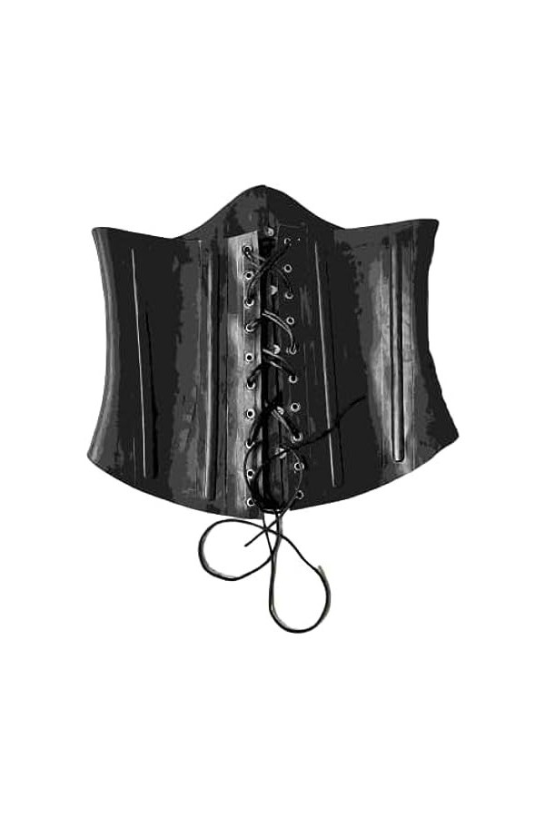 Latex 100% Caoutchouc Femmes Ceintures Noires Corset Entraînement Taille Formateur 1mm,Noir,3XL