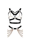 BBOHSS Femmes Punk Corps Harnais Soutien-Gorge Porte-Jarretelles élastique réglable Soutien-Gorge Danse Carnaval Accessoires 
