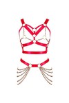 BBOHSS Femmes Punk Corps Harnais Soutien-Gorge Porte-Jarretelles élastique réglable Soutien-Gorge Danse Carnaval Accessoires 